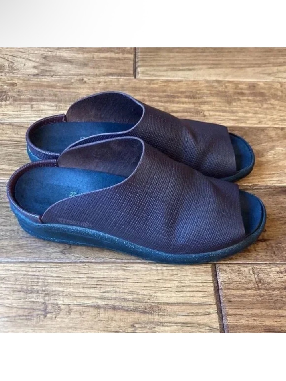 Birkenstock Tatami Woven Slide Sandals Slip On Comfort Dark Wine Purple Size 6